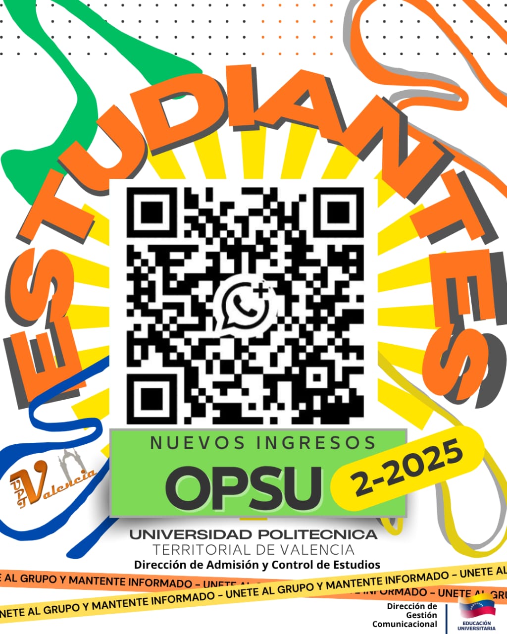 Código QR para proceso de inscripción estudiantil